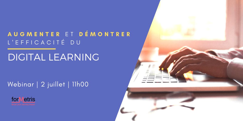 Comment mesurer et augmenter l’efficacité du #DigitalLearning?
Comment démontrer et communiquer la #performance de vos actions grâce à l'évaluation ?
Comment adapter rapidement l’évaluation aux modalités pédagogiques distancielles?

Inscription: buff.ly/37xem3c