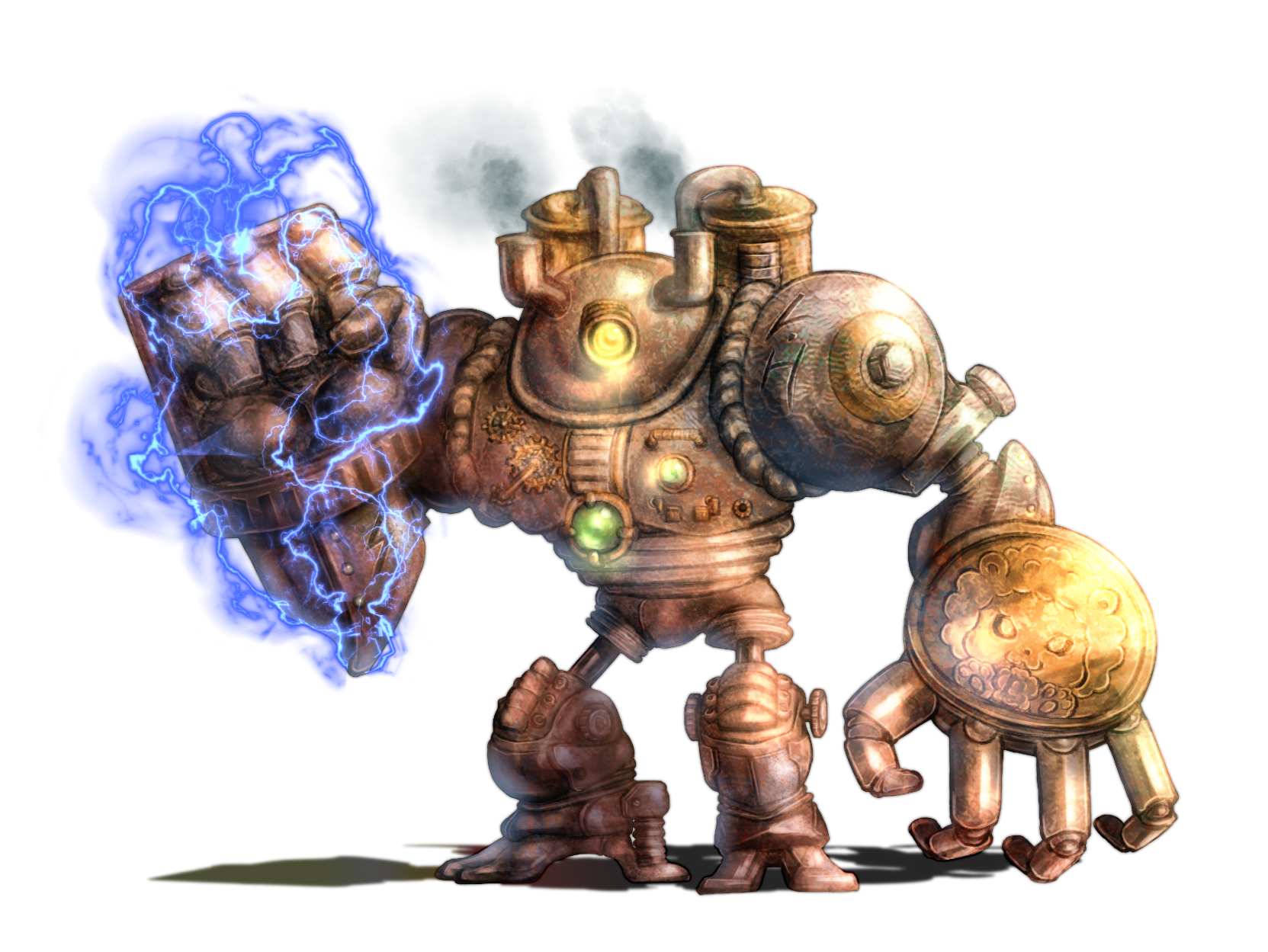 Twitter 上的 ぱらびょ こねこ ツクール モンスターイラスト ガーディアンｆｖできました ブリキというかスチームパンクっぽいロボットがコンセプトです T Co Vnwhn49eoc Twitter