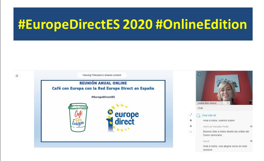 EuropeDirectRMu's tweet image. Tercera sesión @cafeconeuropa @ComisionEuropea #EuropeDirectES 2020 #onlineedition:  #conectividad,#economíadedatos, #InteligenciaArtificial, #desinformación, autonomía estratégica de #UE, #brechadigital, papel de #TIC en #COVID19, etc. con @LorenaBoix ¡qué bien lo cUEnta! 👏