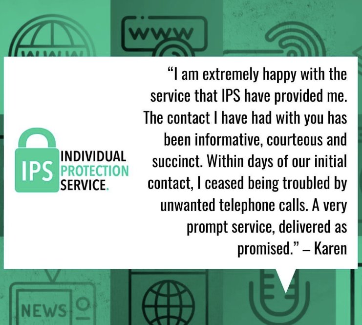 IndvProtection's tweet image. Thank you for your kind words, Karen. If you want prompt peace of mind, join the IPS Community 👉click the link in our profile. #stop #coldcalling #individualprotection