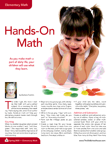 TOSMag's tweet photo. "As you make math a part of daily life, your children will use what they learn." ~Darlene Franklin @darlenefranklin  https://t.co/hVpjyMBIYF #homeschooling #homeschoolmath #handsonmath #TOSMag https://t.co/btFVhorJUZ