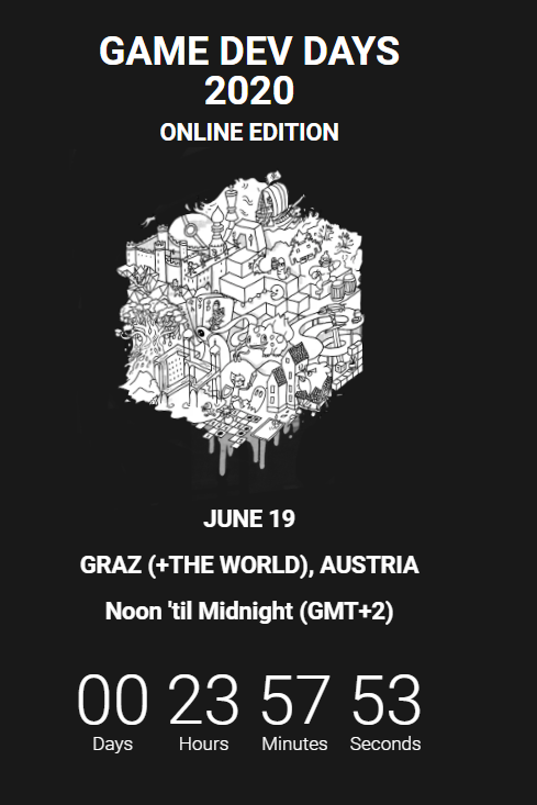 OK - this is crazy ~2 weeks ago we started preps for the first-time ONLINE edition <a href="/gamedevdays/">Game Dev Days</a>

...in 24 hours we kick-off an event with concerts, 10 fantastic games &amp; 20 amazing speakers from around the world!

PLEASE join us on <a href="/Twitch/">Twitch</a> &amp; @Discord
Links: gamedevdays.com