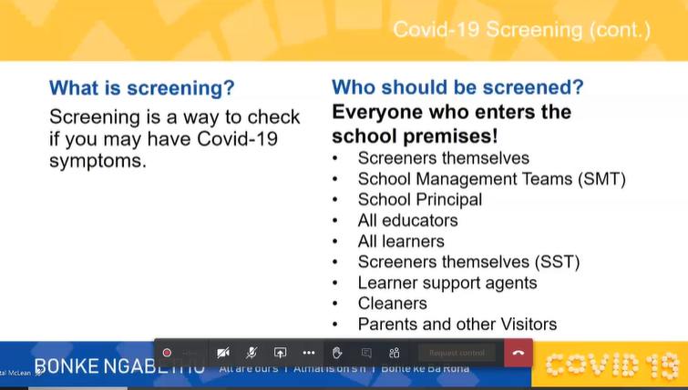 Our operating process also involves screening #SchoolsReopening