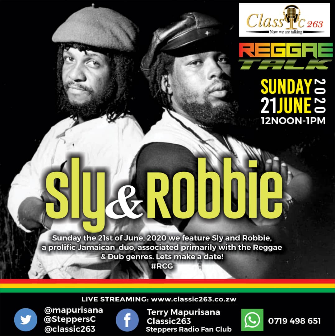 Talking Reggae with @mapurisana on @classic263 #reggae with #SlyAndRobbie @SlyRobbieLive @SlyRobbieTaxi #SlyDunbar #RobbieShakespear #BlackUhuru @tanavine @WilsonChari @tabubc #Hotstepper #RCG @SteppersC @LeroySibbles1 @KevinIsaacs @ziggymarley @samuencube