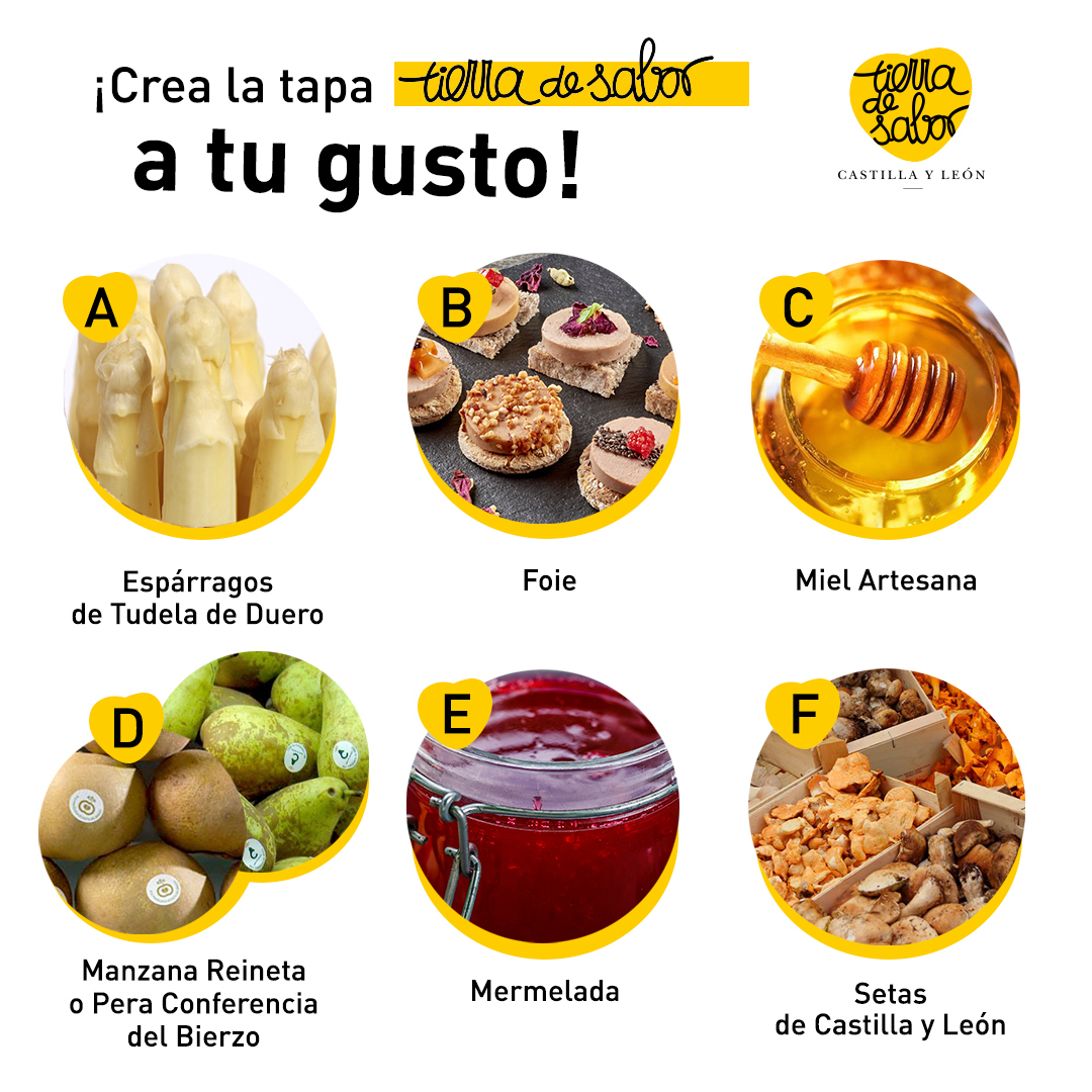tierradesabor's tweet photo. ¡En este #DíaMundialdelaTapa te proponemos que hagas la tapa #TierradeSabor a tu medida! 💛

Dinos, con números y letras, qué combinación perfecta te pide el paladar 😋 https://t.co/DBW2h4yoQP