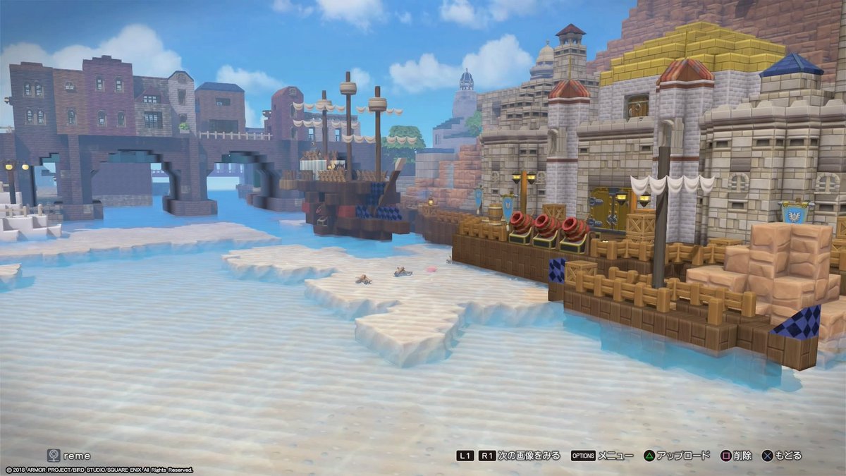 reme_game's tweet photo. ディズニーシーな街を作りはじめて１ヶ月。全体の３分の１ぐらいをつくり終えられたかなって感じです！
6月中の公開を目指していたけれど、７月半ばまで公開できなそう。。
まだ先になりますが、公開した際には遊びに来てもらえたらうれしいです！
#DQB2
#ディズニーシー
#Disney https://t.co/7Egx0GUTTS