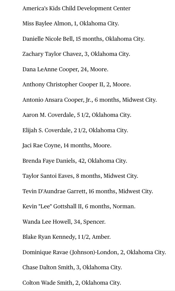 This is exactly how Timothy McVeigh justified murdering children at the Alfred P. Murrah Federal Building.LOOK AT THEIR AGES.