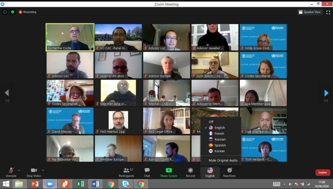 phariyadi's tweet photo. Happening now.... The 3rd Informal CCEXEC Virtual Meeting
#foodsafety
#codexalimentariuscommission https://t.co/Gl28bhzwUU