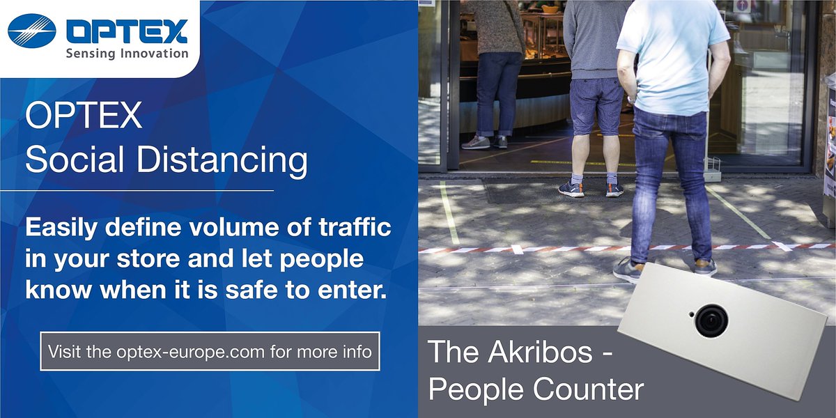 OPTEXSecEMEA's tweet photo. Easily define the volume of traffic in your store and let people know when it is safe to enter.
Working together with our partners @Vaelsys to bring you the EasyCount solution.
https://t.co/HU0d0ASuH4
#SocialDistancing #PeopleCounting https://t.co/5kzlwrX68o