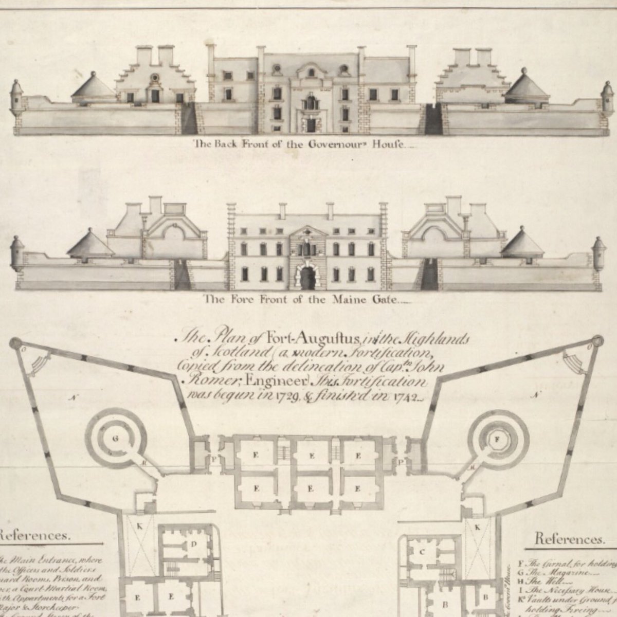 natlibscotmaps's tweet photo. F is for FORT in today’s cartographic #ArchiveZ
We have many 18th century military maps & plans in our Board of Ordnance collection, including these beautifully detailed plans of Fort Augustus.
More at https://t.co/lygUgLgF20
#maps #scotland #military #Archive https://t.co/XZNcy9Svvg
