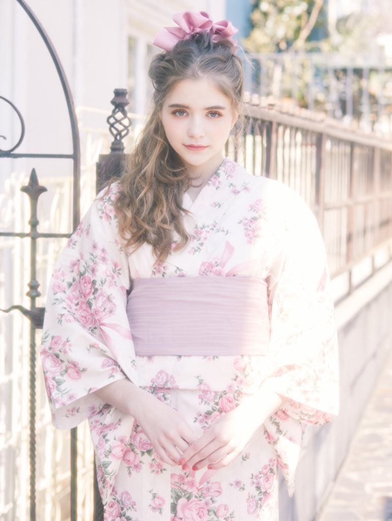Maison de FLEUR Petite Robe 巴里のブーケ浴衣 レッド www.pibid.org