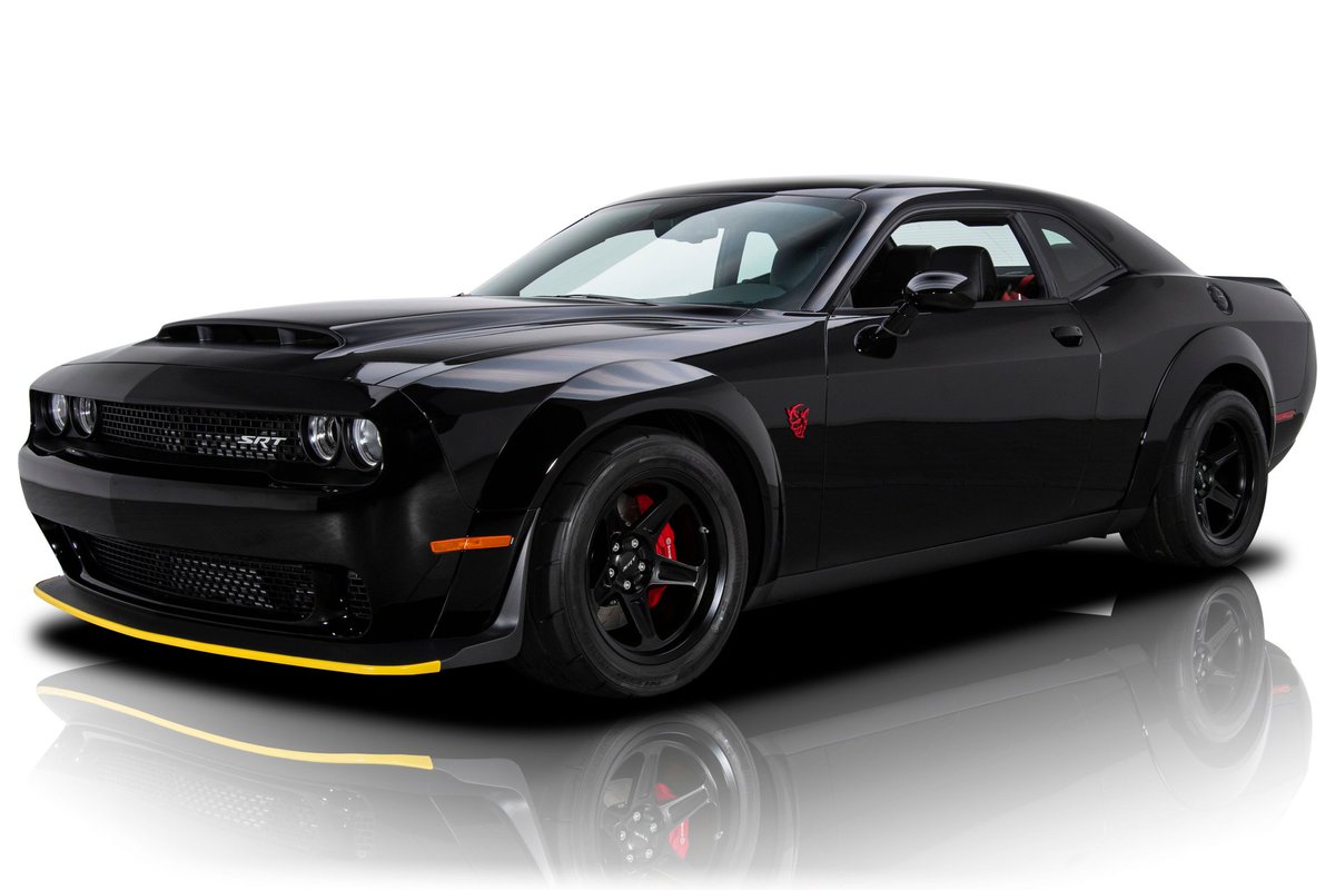 CarWaffle's tweet photo. Barely-driven #Dodge Challenger SRT Demon listed for sale with a crazy $130k price tag (that's enough for 2X new Hellcats) 😳😳 https://t.co/pwvVyUpRk6 https://t.co/M1MbU0an7x