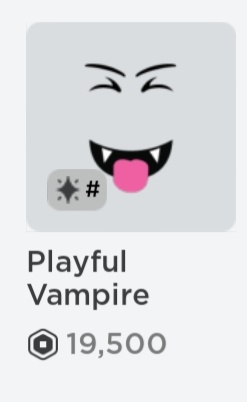 Free Playful Vampire Face Roblox