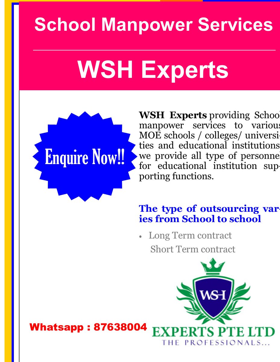 ExpertsWsh's tweet photo. WSH Experts provides end to end school manpower services.

We make sure that recruiters get the ideal candidates for all their vacancies and job seekers get the best available job.

For more info visit us @
https://t.co/GaEDzZTXDJ https://t.co/jyWheu4dvY