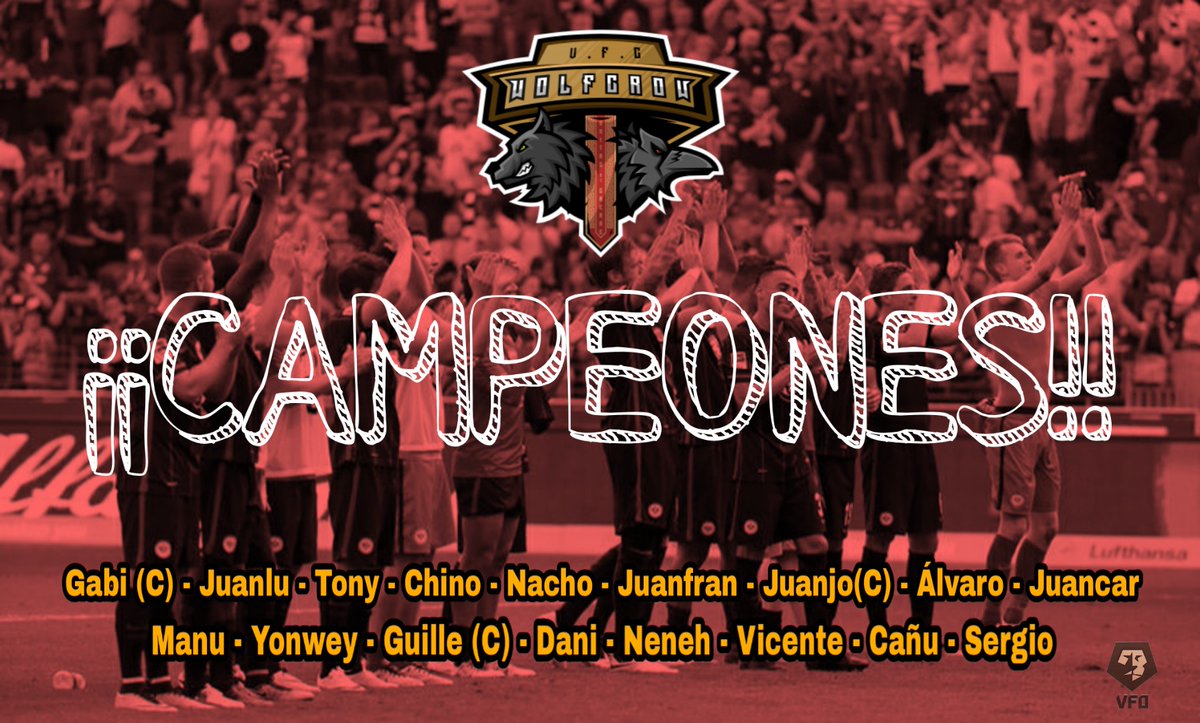 Aquí tenemos una foto con los jugadores que formaron esta gran plantilla y nos ayudaron cada uno a lograr este ascenso directo a 4° !! #GoWolfcrow🐺⚫🔴