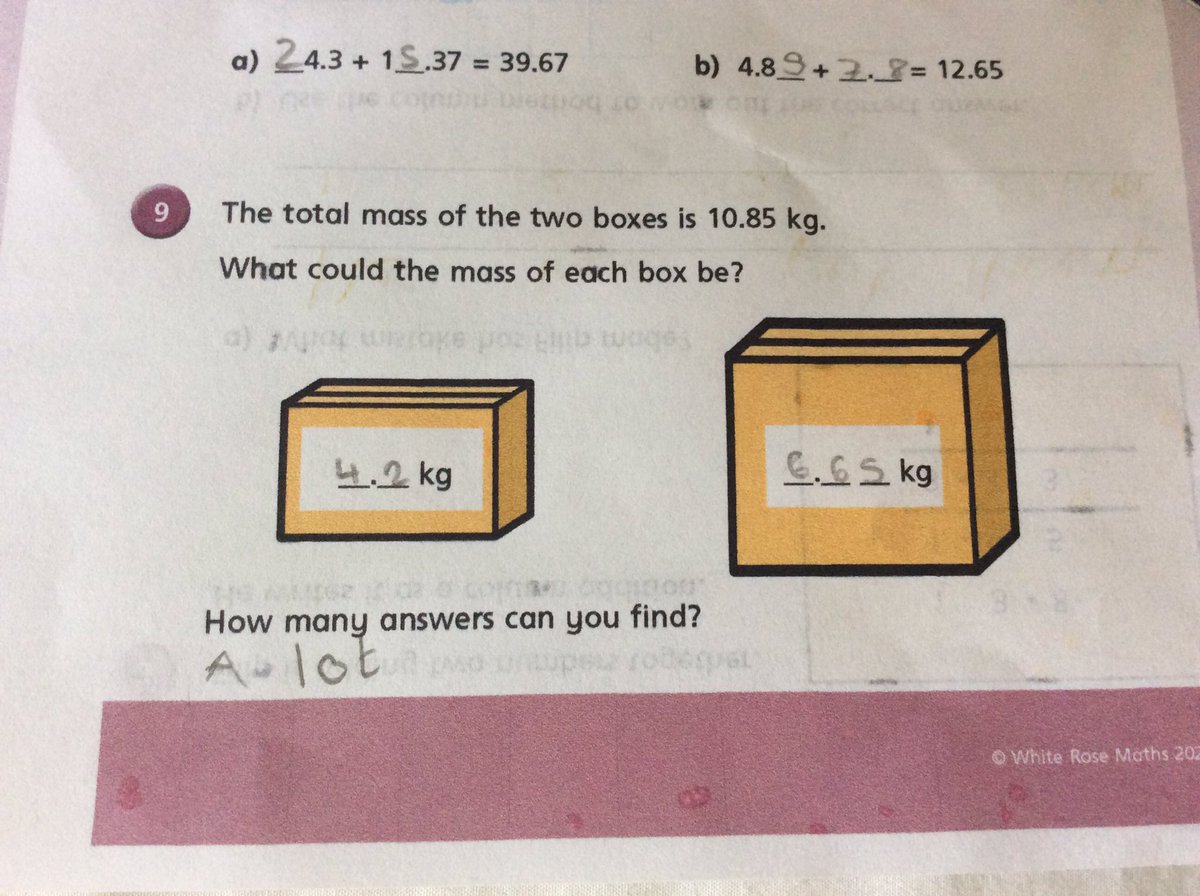 McAndrewV's tweet photo. @Stanthony5_6S  Eve forgot to tag you yesterday! However she has finished her maths this morning with an answer that made me laugh! 😂🤣 https://t.co/UMvFHjiwMY