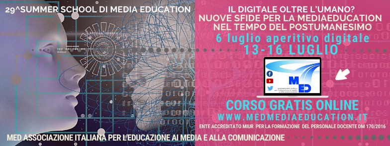𝟮𝟵^ #summerschool di #mediaeducation 😎👍#aperitivodigitale 𝟲 𝗹𝘂𝗴𝗹𝗶𝗼 𝗵.𝟭𝟳.𝟬𝟬📣programma e vincitori premi MED
📲Info e iscrizioni: medmediaeducation.it/summer-school/…
Il MED è accreditato presso il Ministero dell’Istruzione per la formazione del personale docente
#summermed20