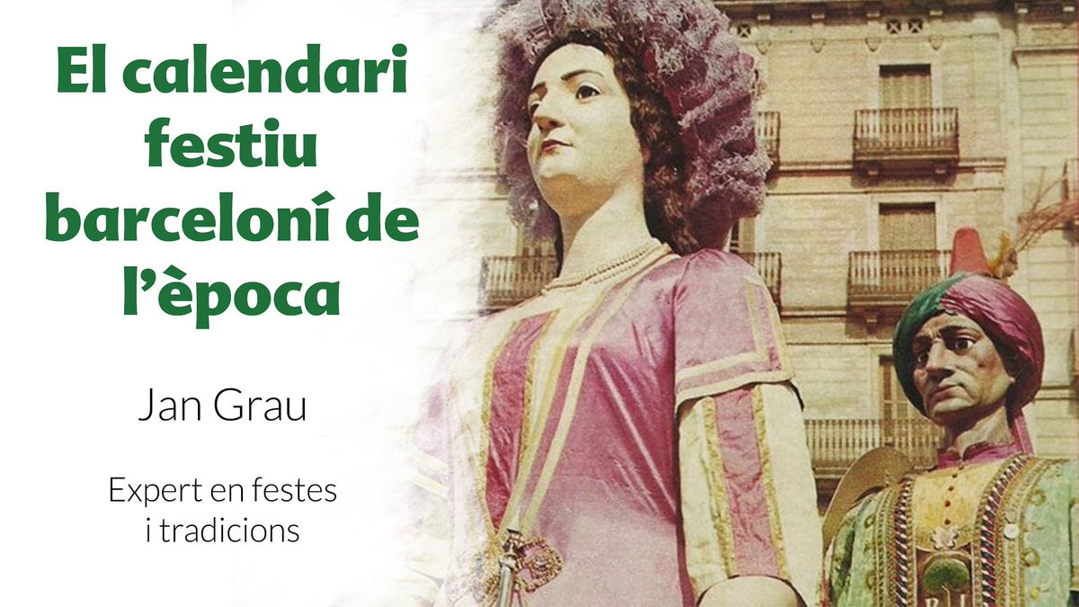 gegantsdelpi's tweet photo. 🔎#PI60 - EL CALENDARI FESTIU BARCELONÍ DE L'ÈPOCA
De la mà de Jan Grau, expert en festes i tradicions, descobrirem el calendari festiu barceloní de l'època en què es van recuperar els Gegants del Pi.
🎥 YouTube @gegantsdelpi i @casaentremesos
🕡 18:30h https://t.co/Ua2l0UaB8Q