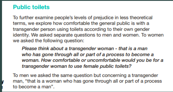 A bit more on the Natcen survey (HT  @SeaWitchMelody) - so apparently they do repeat and make clearer the definition in the Q. I still think this is leading "all or part of the process to become a woman" is vague and assumes a process by which a man can become a woman...