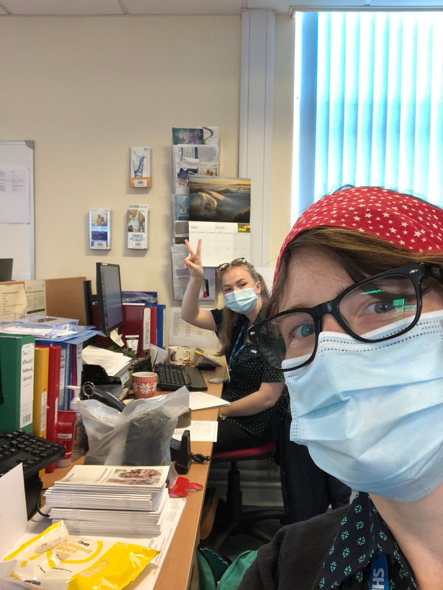 parry562's tweet photo. These two legends are enabling me to still work from home today when we’re short on admin numbers @Morgan__Wright @birvine14 @WHCT_EBBINT #smilingbehindthemasks #teamwork #admingoals https://t.co/fzbADj2EQQ
