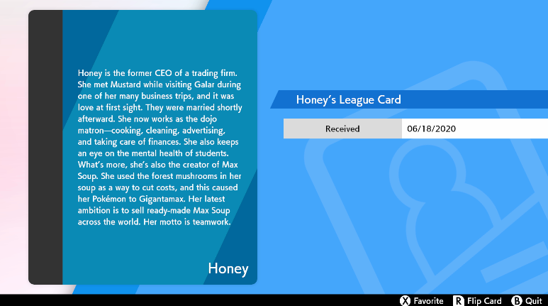 Honey League Card