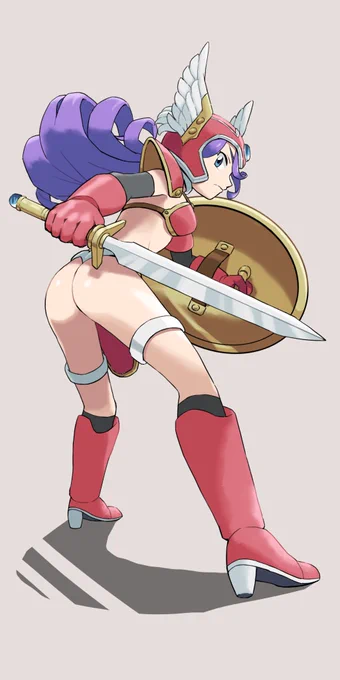 #3ヶ月で上達5巡目ドラクエ3より女戦士。カラーラフの時に気づいたように、やはり線に抑揚をつけられていないので、絵の勢いに欠ける。今回はラフ段階のものも載せておきます。お尻を丁寧に描きました!#ドラクエ次は線の勉強。 