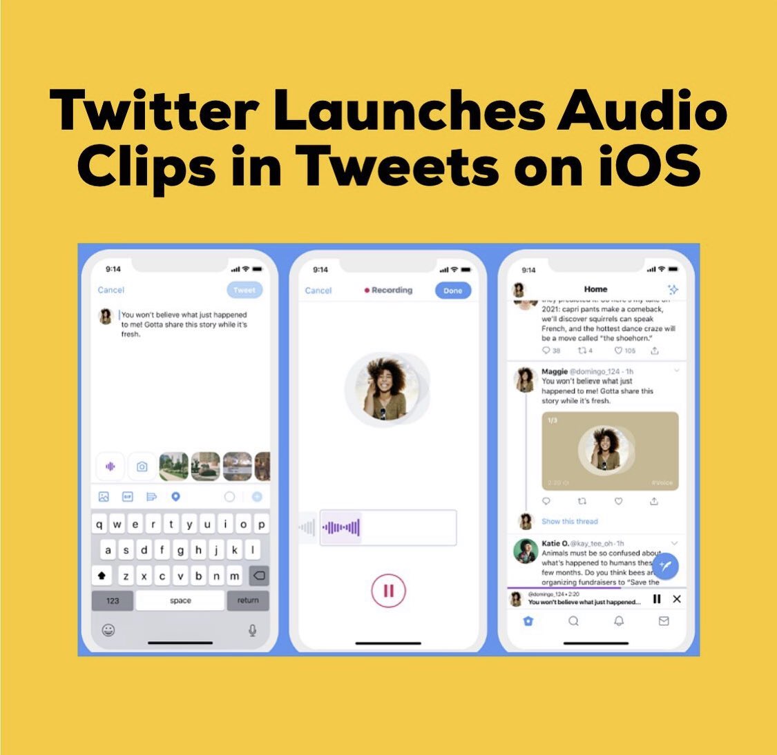 Twitter Launches Audio Clips in Tweets on iOS