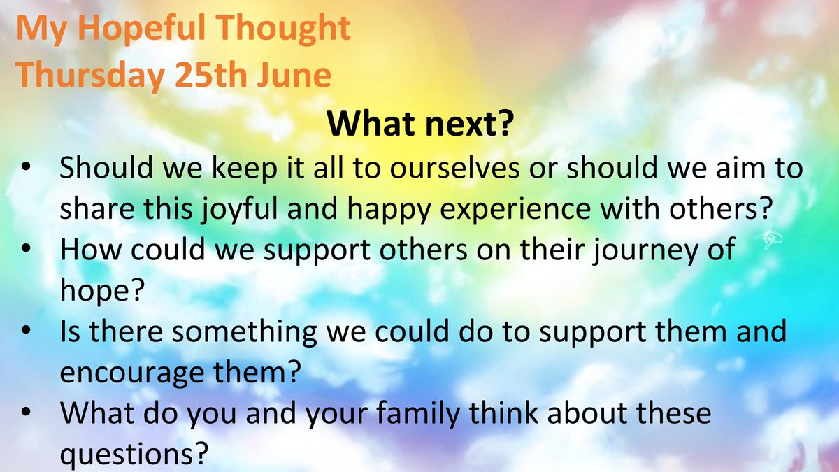 stannespri's tweet image. DAY 25: MY HOPEFUL THOUGHT BY MR HEALY!

Mr Healy also shares an activity for us to enjoy today. #SmileExperiment

#MyHopefulThought
#Hope
#Faith