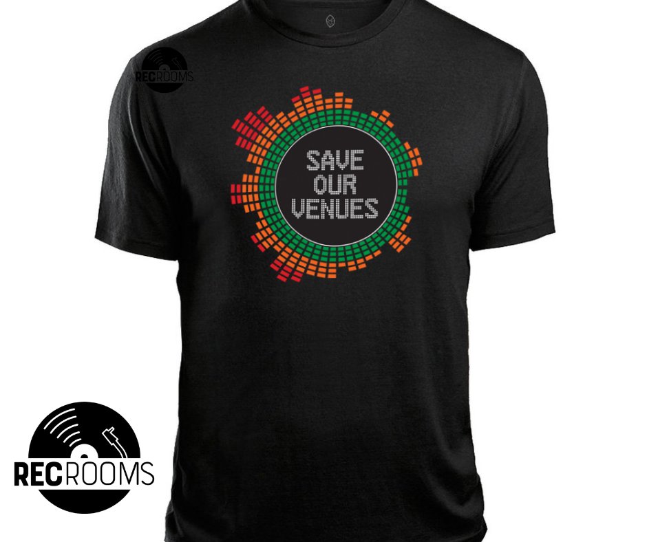 Don’t forget the first delivery of #SaveOurVenues T-Shirts will be posted this weekend 🤟🤟

To get your hands on this exclusive T-Shirt whilst also helping to support The Rec Rooms click here 👇👇👇
ow.ly/LbKj30qR4rF