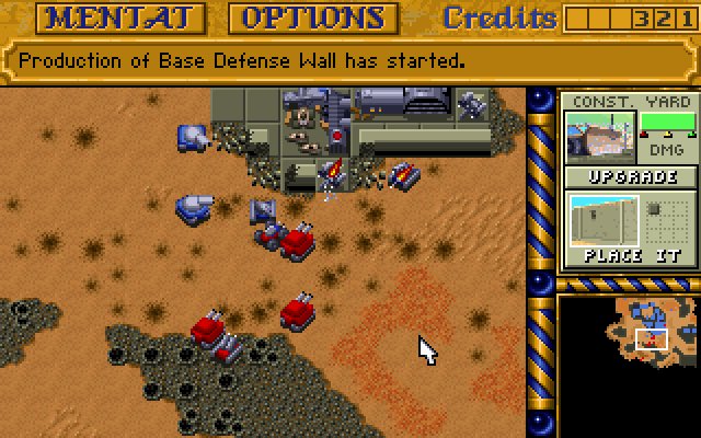 Dune 2 by Westwood Studios is the grandfather of RTS games. If you love C&C, you owe your life to Dune 2 & should kiss its feet! Set on the planet Arrakis, you build bases and units, funded by money made from collecting the Spice, which litters the landscape.[2/6...]