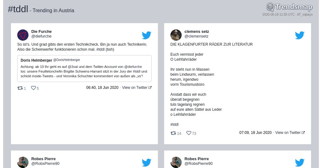 #tddl ist jetzt eine tendenz in Austria

trendsmap.com/r/AT_vqbayo