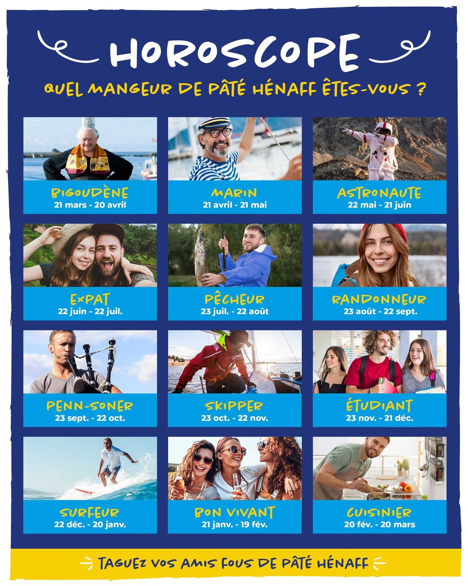 Plutôt Marin ascendant Cuisinier ou bien Astronaute ascendant Bigoudène ? ⚓🚀

#Bretagne #bzh #horoscope #astrology #henaff #cliché #Expats