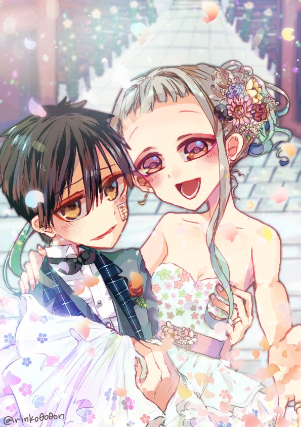 りんこ 低浮上 しあわせ おすそわけ お題箱から 寧々ちゃんがカラードレス着ているウエディング花寧々 です ウエディングだから気合い入れて描き込みました 当社比 描くの楽しかったです ジューンブライドに間に合ってよかった 素敵なお題を