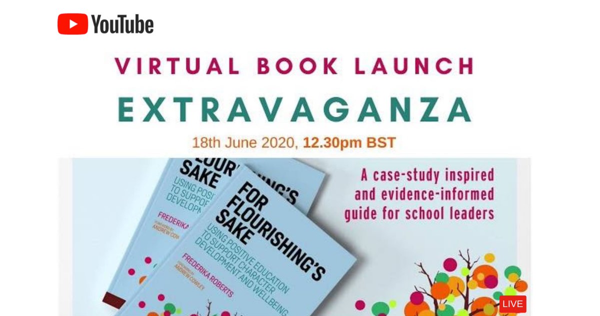 We’re enjoying @FlourishingED Virtual Book Launch.

Great reflections on #PositiveEducation from global panel: @AdeleBatesZ @rhimcgee, @BeccaComiz @elkePosEd & @FdeFab.

Congratulations @Frederika_R! Proud of our work with yourself & @esioul this year.

📺 youtu.be/5S2lbmrEJpU