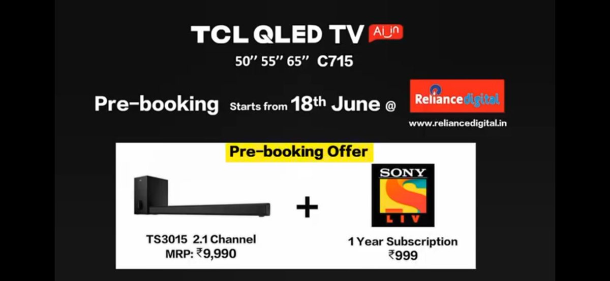 DrDrupad's tweet image. A1) QLED TV

#TCLQLEDTV

#TCL #GoBeyondYourImagination

#BeyondYourImagination

@tcl_india