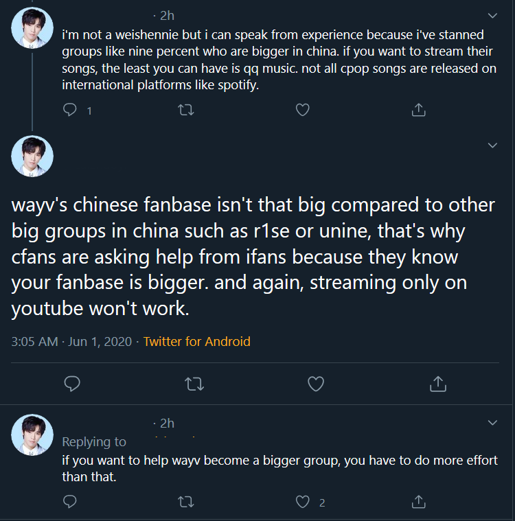 I'm not here to shame anyone - hence why I blurred out the names - but PLEASE consider how behaviour like this might turn people off of the group you want more fans to get into.Feeling like you're a bad fan does not make someone want to invest more.