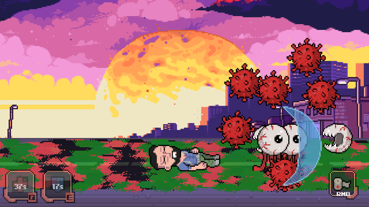 WhyAliens's tweet photo. Too much Coronovirus today 😉
#indiedev #gamedev #pixelart #whyaliens #indiegame #platformer #ドット絵 #MadeWithGameMaker #indiegames #coronavirus #animated #gameplay https://t.co/JIF0l9yBQK