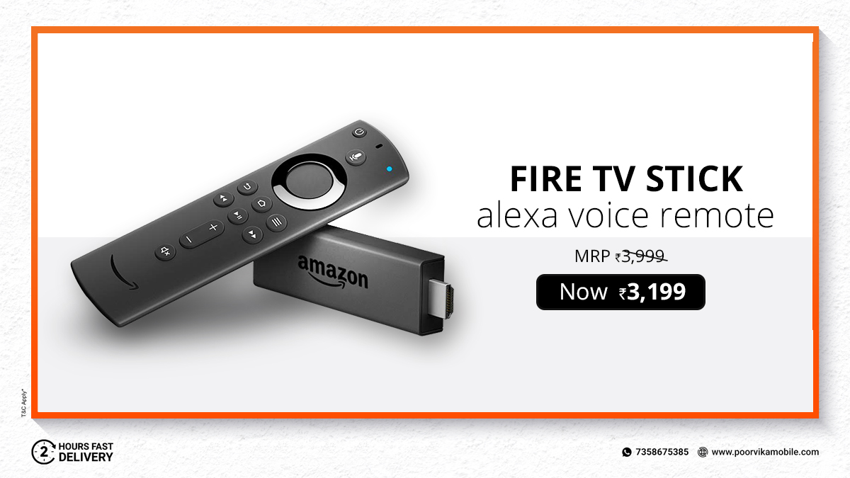 poorvika_india's tweet photo. Convert your Normal TV to #SmartTV with Amazon #FireStick & Change the Quarantine Days to Super Excited Days.
Do More fun with #Alexa's Voice Control Remote.
.
Shop Before Lockdown : https://t.co/6RyXd81TRz &
Get Instant 2 hours* Delivery. https://t.co/BSNJpSBG51