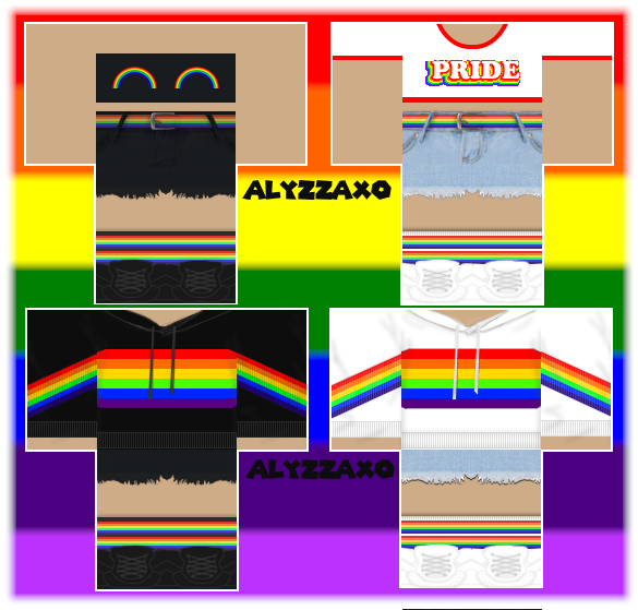 Alyzzaxo Alyzzaxo Twitter - hoodie rainbow t shirt roblox