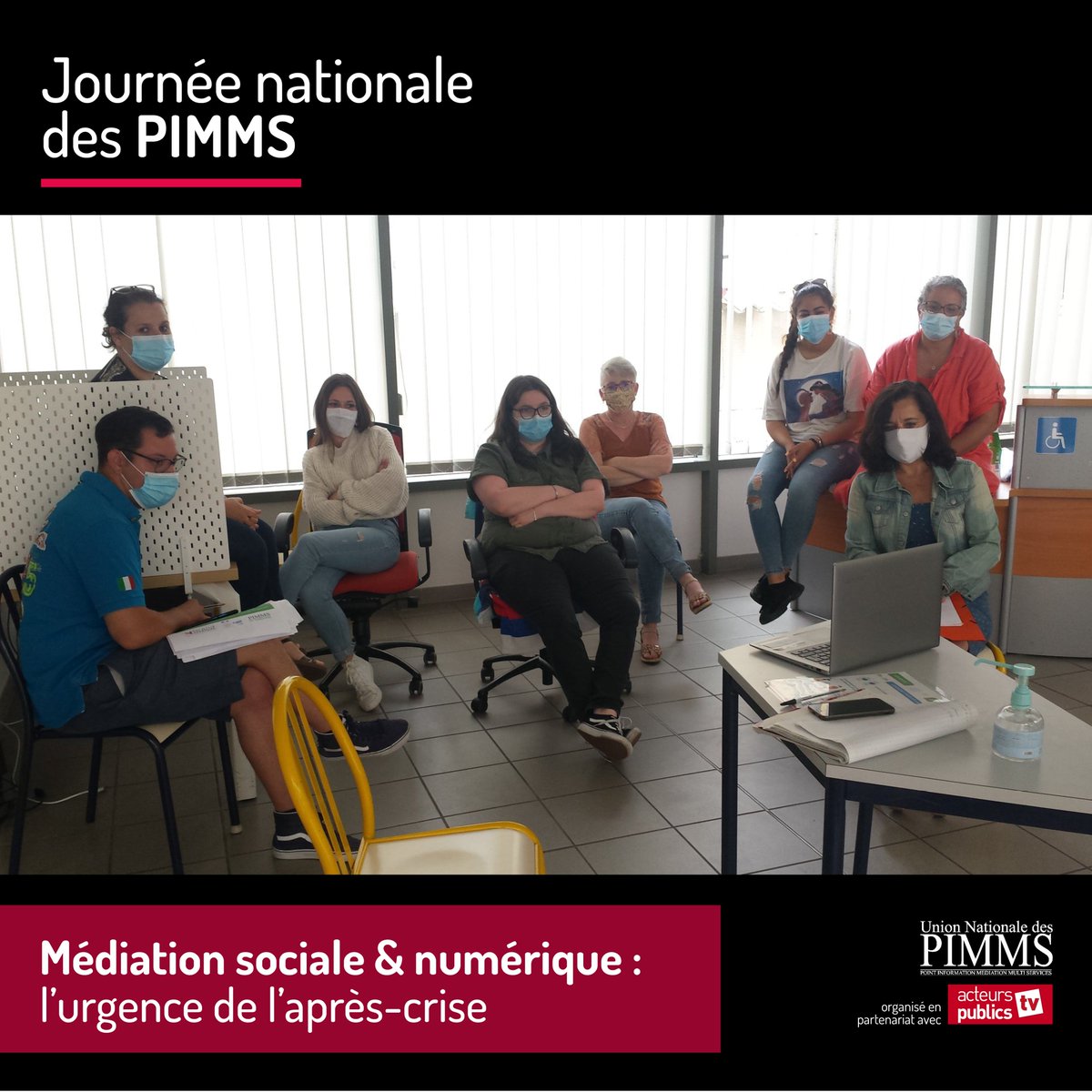 pimmsmediation's tweet photo. 📺 La Journée nationale des PIMMS 2020 se termine après de riches échanges qui ont eu lieu en direct sur @acteurspublics &amp; diffusés ds nos accueils. 

🙏 L'occasion de remercier toutes les équipes qui agissent sur les territoires au service des habitants depuis désormais 25 ans ! https://t.co/Psf6u9SHO4