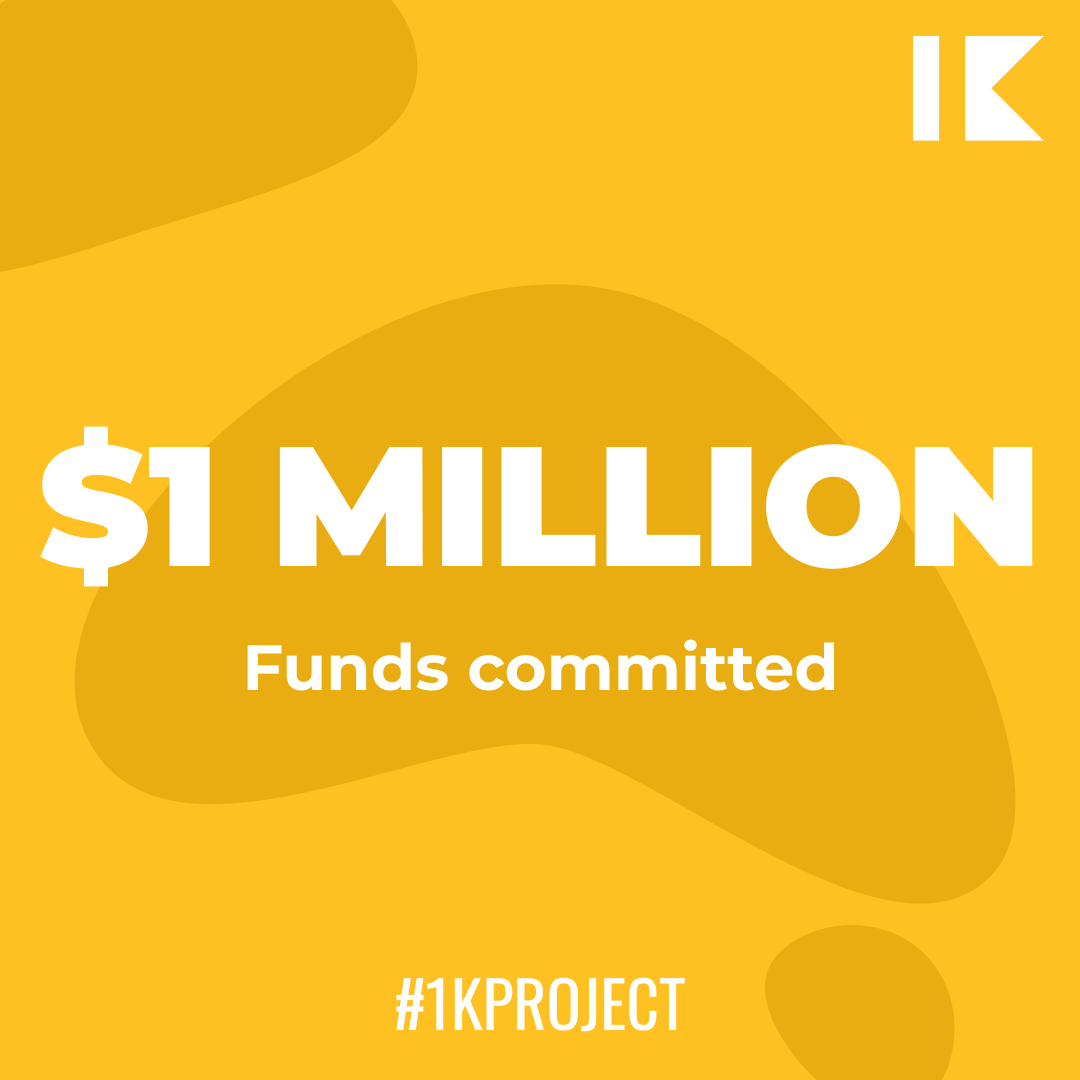 1kprojectorg's tweet photo. 1/ https://t.co/5zOotMg7q5 is 10 weeks old and we achieved an incredible milestone - $1,000,000 of sponsorships committed to the families impacted by the pandemic. Thank you to all sponsors, contributors, and community. https://t.co/kJqLtTyQzp