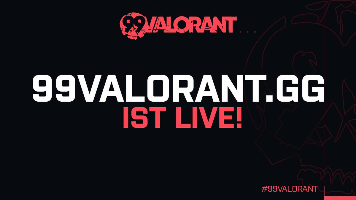 Das neue zu Hause für 99VALORANT ist live! 

Ihr habt schon ein Team, dann meldet euch für Samstag an und zeigt den anderen wer der VALORANT-Boss ist. In den nächsten Wochen gibt es natürlich auch fette Preise abzusahnen, die Seite also schön bookmarken 
👉99VALORANT.gg