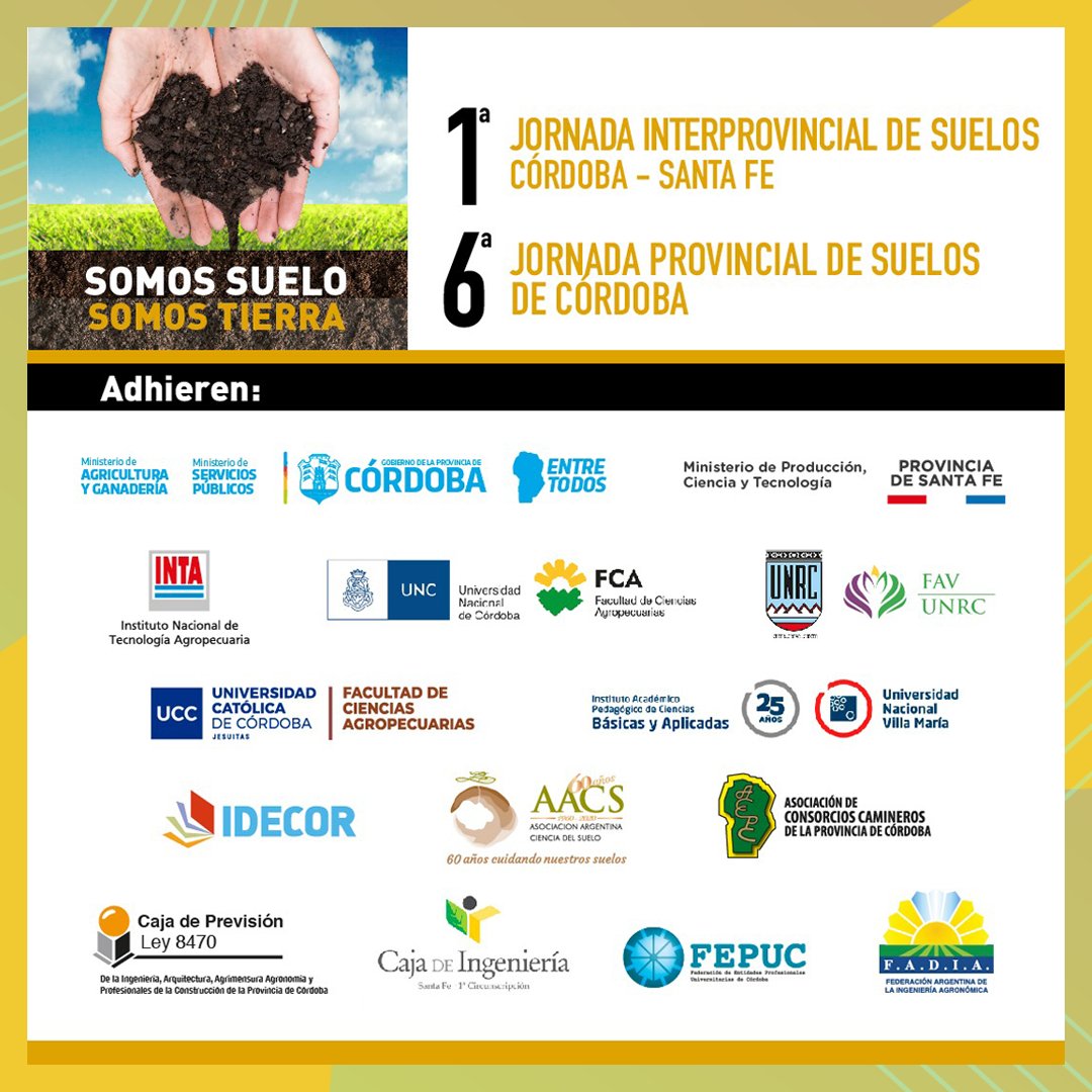 PrensaFADIA's tweet photo. #FADIA, felicita al #CIAPC y al #CIASFE por las #Jornadas de #suelos a realizarse en las provincias de #Cordoba y #SantaFe.
👉INSCRIPCIONES Y COSTO
➡️Matriculados CIAPC: https://t.co/kCq4Lkndo5
➡️Matriculados CIASFE. https://t.co/6FZuaT6pIZ
➡️Otros: https://t.co/FPwpjyRDLh https://t.co/4Y2vhVQCzR