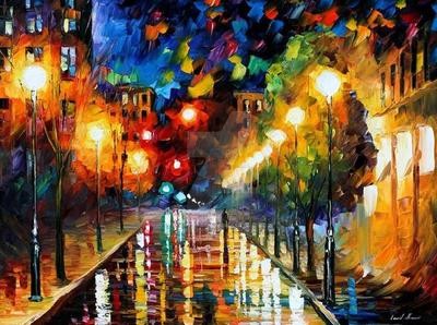 LinaDoco's tweet photo. Night Boulevard by Leonid Afremov https://t.co/7sNp2BraDR https://t.co/SU7YHs5zEr