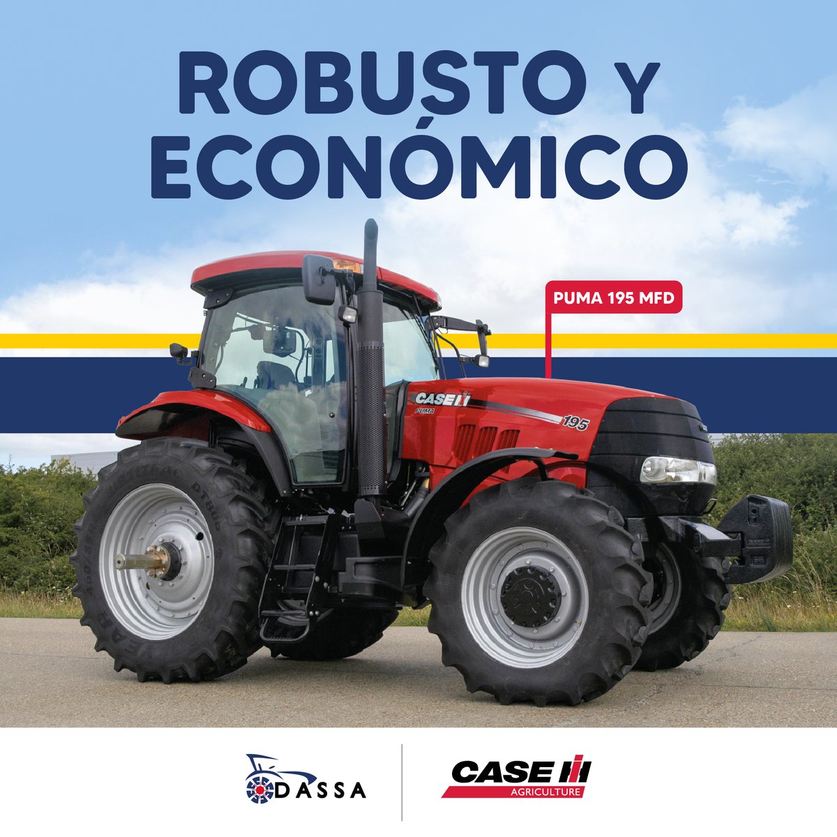 Los tractores #Puma se caracterizan por ser equipos modernos, robustos, confiables, versátiles, económicos y fuertes. 🚜
#Dassa #SomosDassa #CaseIH