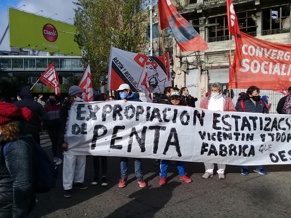RyR en Puente Pueyrredón junto a los trabajadores de Penta