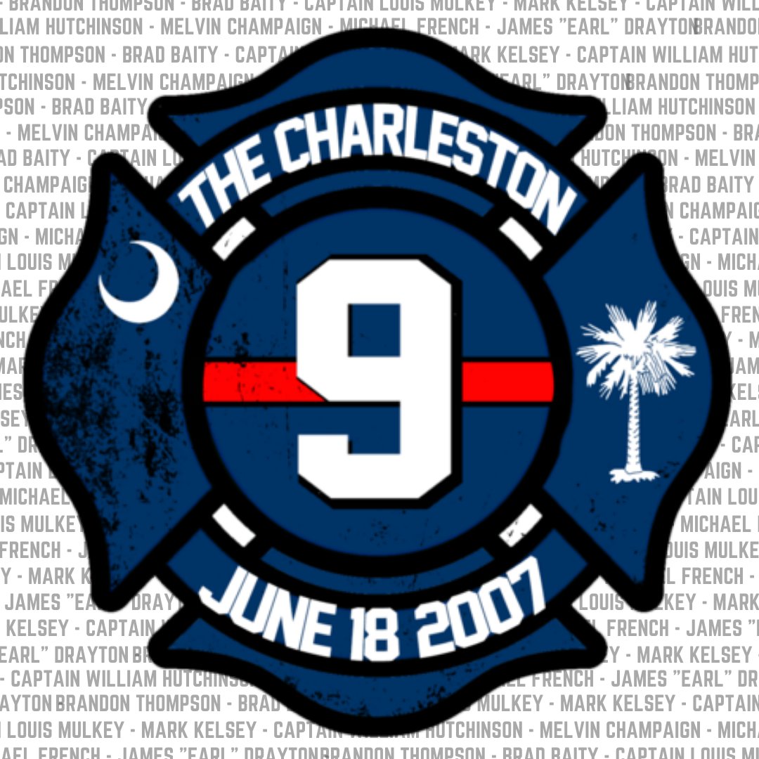 EZTrac's tweet photo. Remember the heroes of the #Charleston9 this evening at 7 P.M. EST with @Charleston_Fire on Facebook by clicking here: https://t.co/ZmQ8ndoTUZ. #WeRemember https://t.co/bxPZKCXaI3