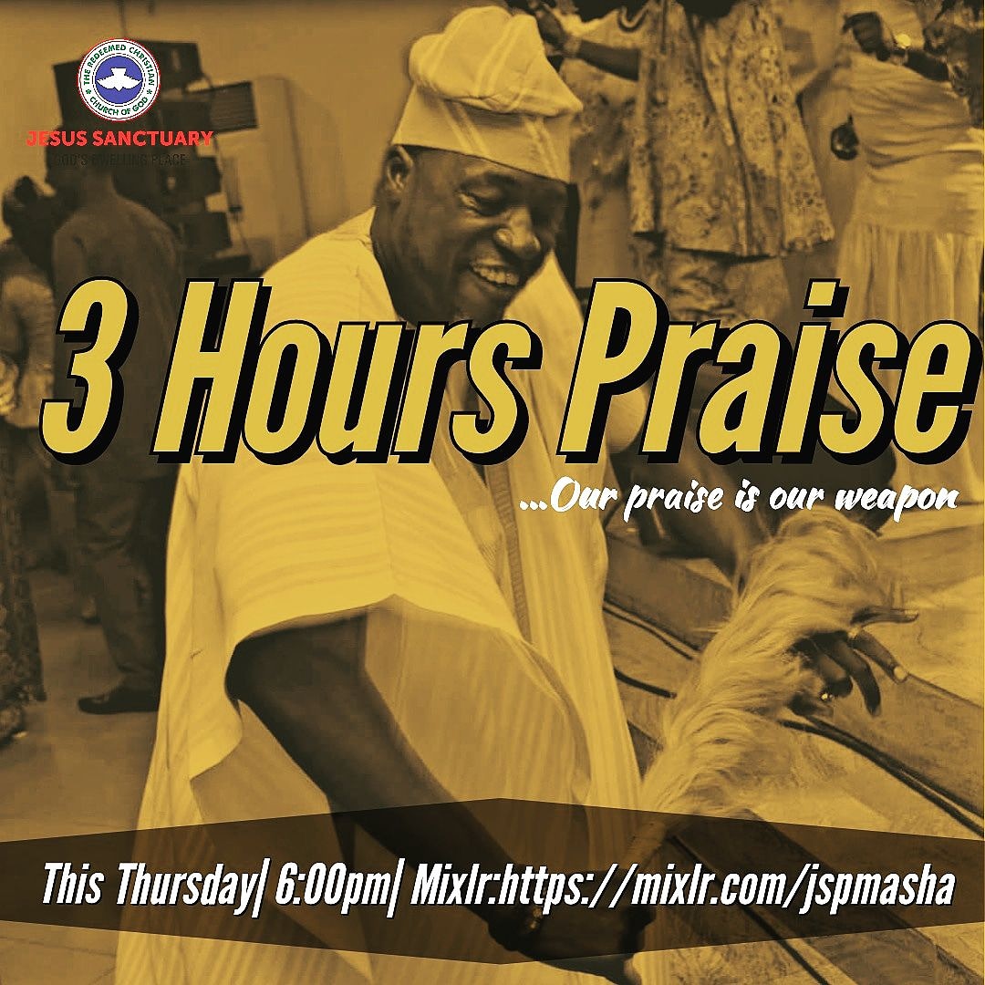 jsp_masha's tweet photo. #3HoursPraise💃🕺🥁🎻🎺📯🎸🎹🎷 starts @ 6:00 pm.
We were made to worship! Are you ready to give God quality praise?
Connect via Mixlr:https://t.co/u6tnBUtL3O
#praise #worship #onlineservice #rccg #JSPMasha https://t.co/Dt25oYVmKp