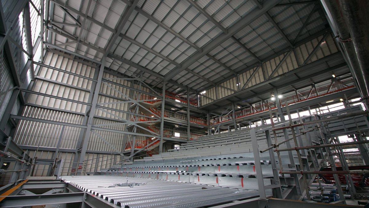 BASDbarnsley's tweet photo. On my visit to @TGWBarnsley this month I got a fantastic tour of inside the new @cineworld. Here you can see the scale of (screen 1 - superscreen) There will be 13 screens in total @BarnsleyCouncil @HenryBootConstr @BillingtonSteel #buildingabetterbarnsley #barnsleyisbrill https://t.co/bqB5VuFcsm