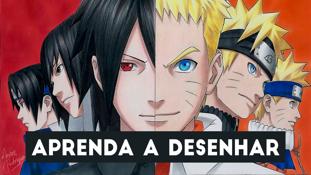 Como Desenhar Naruto / Sasuke - Aprenda ( Passo a Passo) Naruto vs